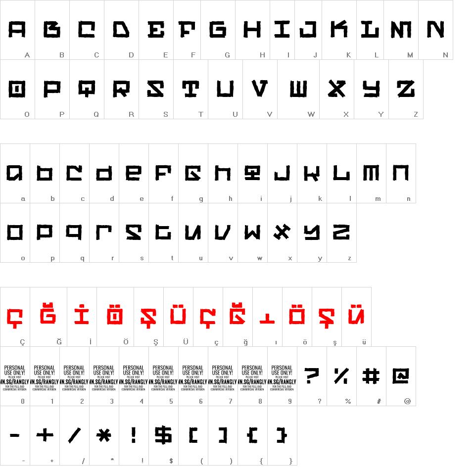 Rangly font