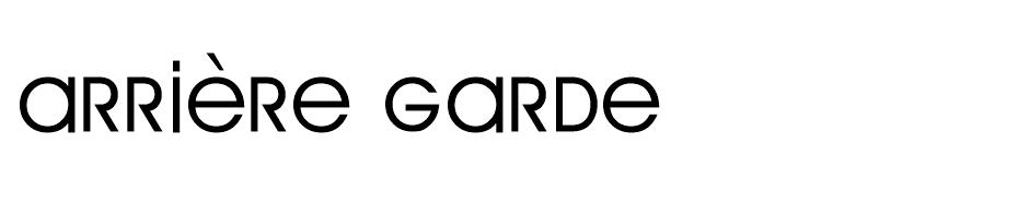 arriere garde font