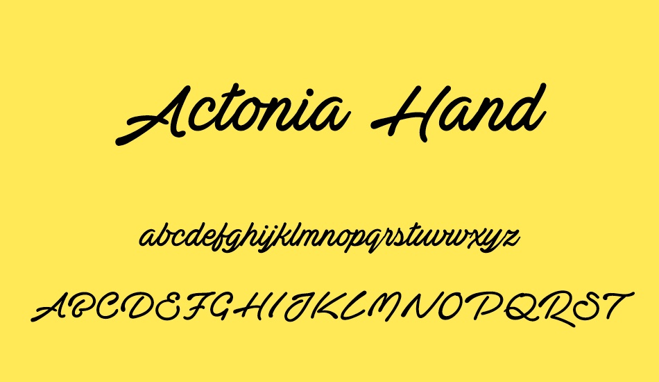 actonia-hand-personal-use font