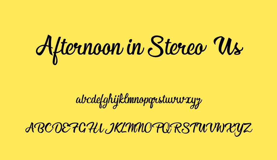 afternoon-in-stereo-personal-us font