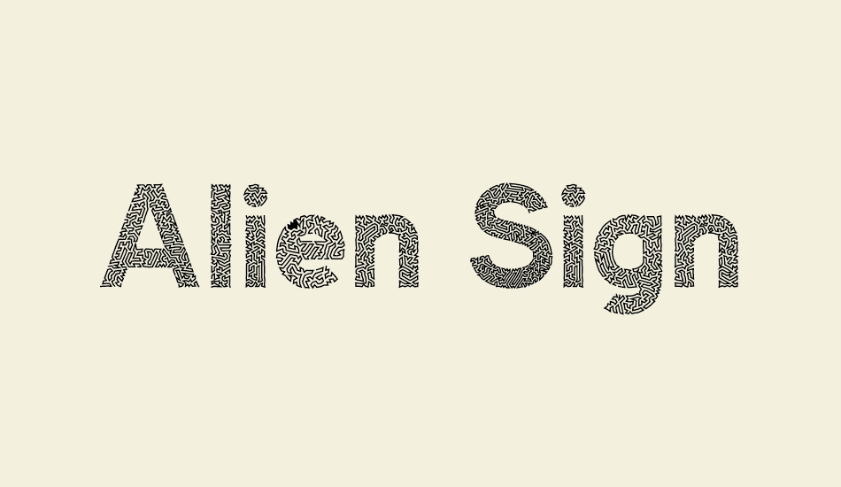 alien-sign font big