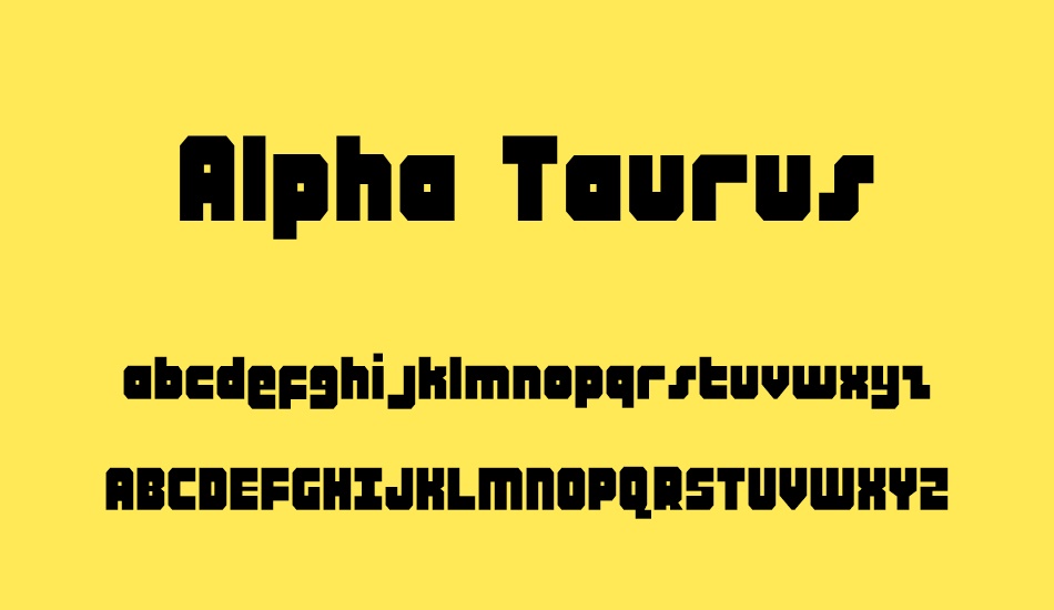 alpha-taurus font