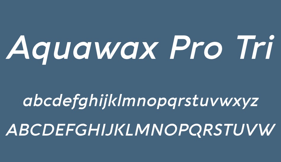 aquawax-pro-trial-demibold font