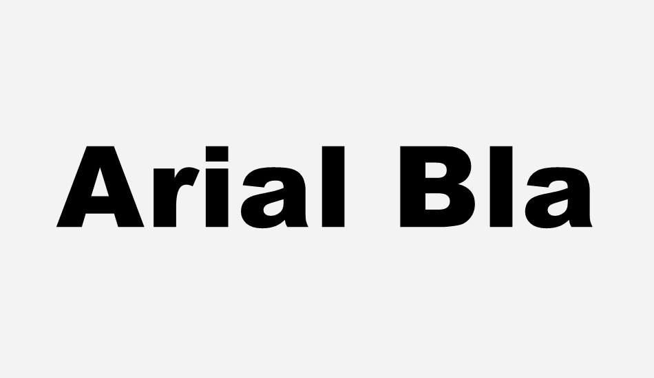 arial-black font big