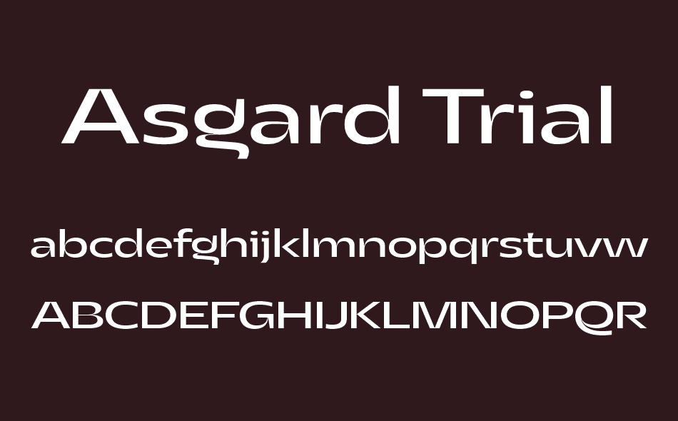 Asgard Wide font