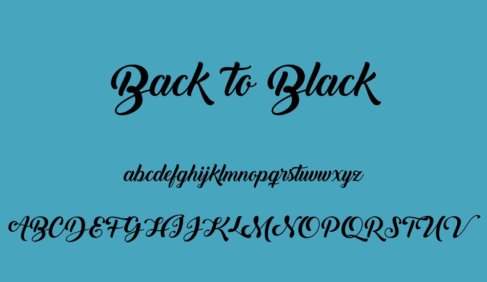 back-to-black-demo font