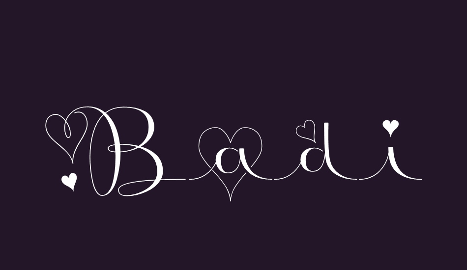 badinerie-love font big