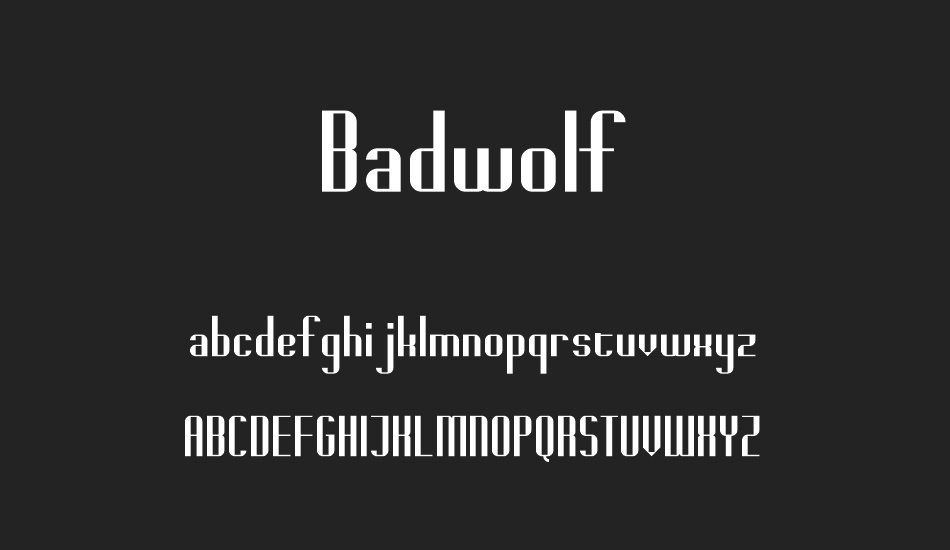 badwolf font