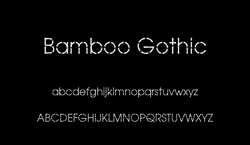 bamboo-gothic font