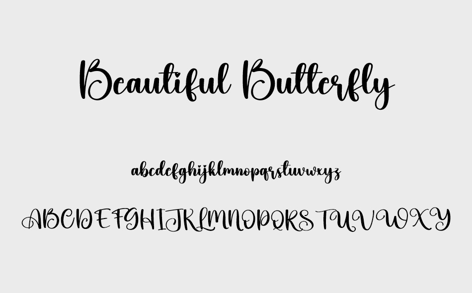 Beautiful Butterfly font