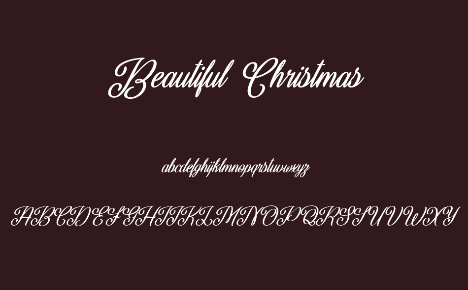 Beautiful Christmas font