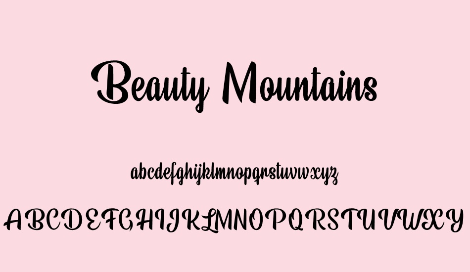 beauty-mountains-personal-use font