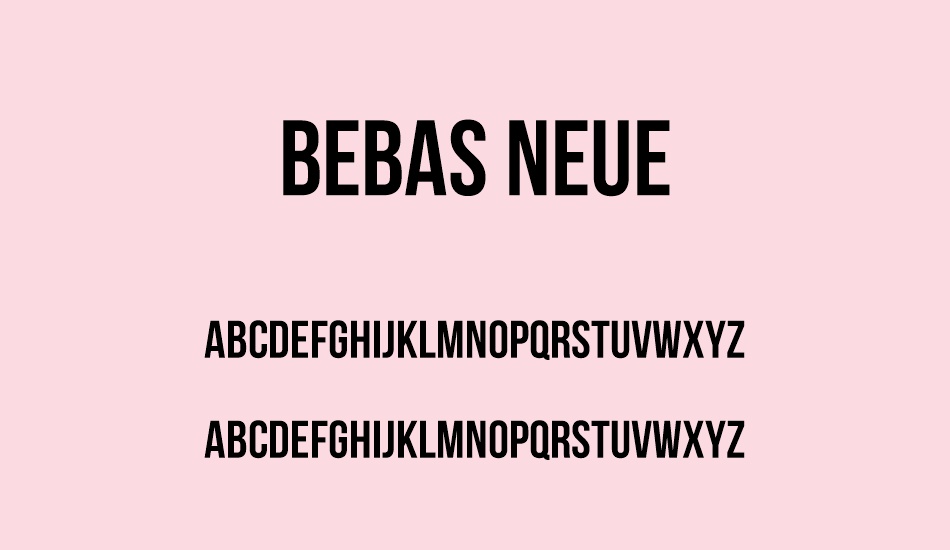 bebas-neue font