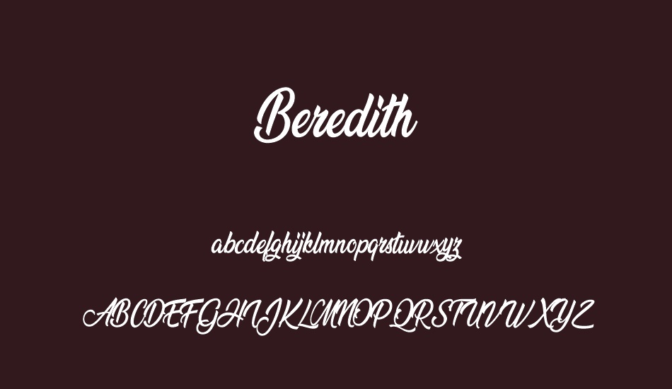 beredith-personal-use font