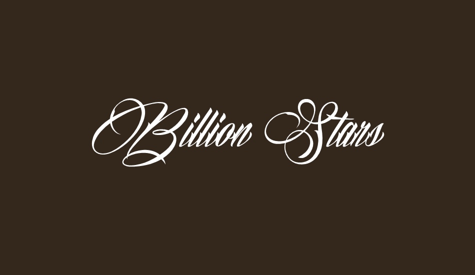 billion-stars-personal-use- font big