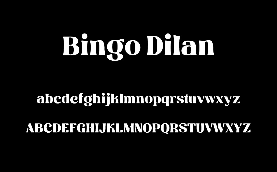 Bingo Dilan font