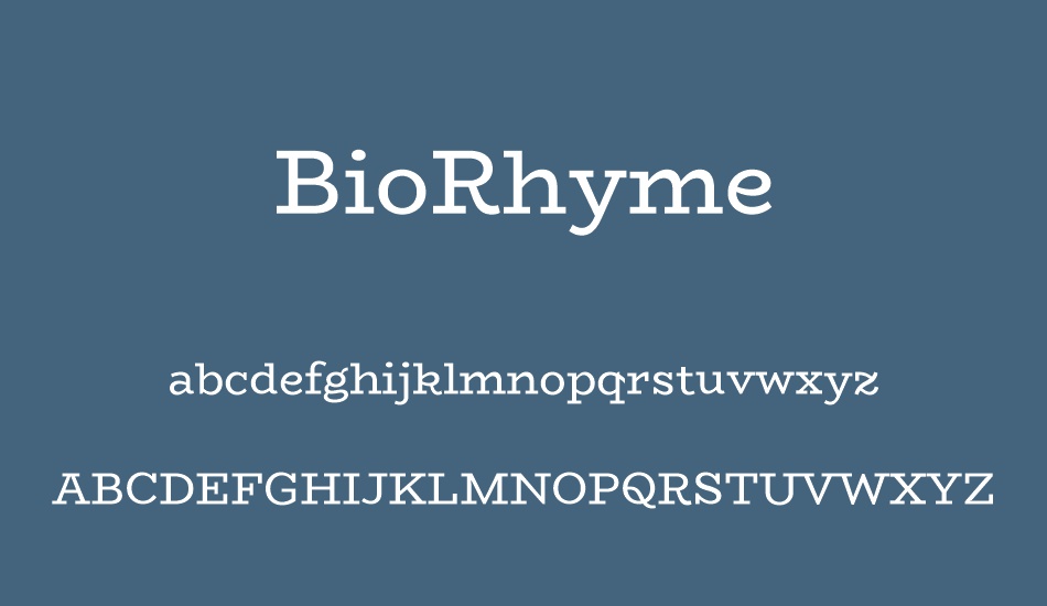 biorhyme font
