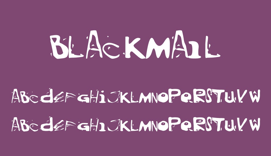blackmaıl font