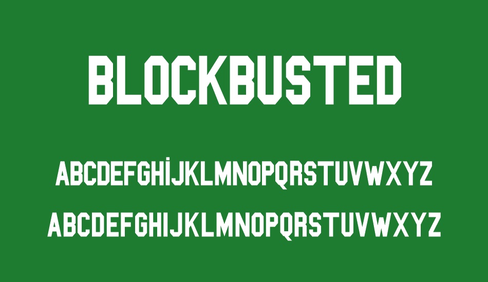 blockbusted font