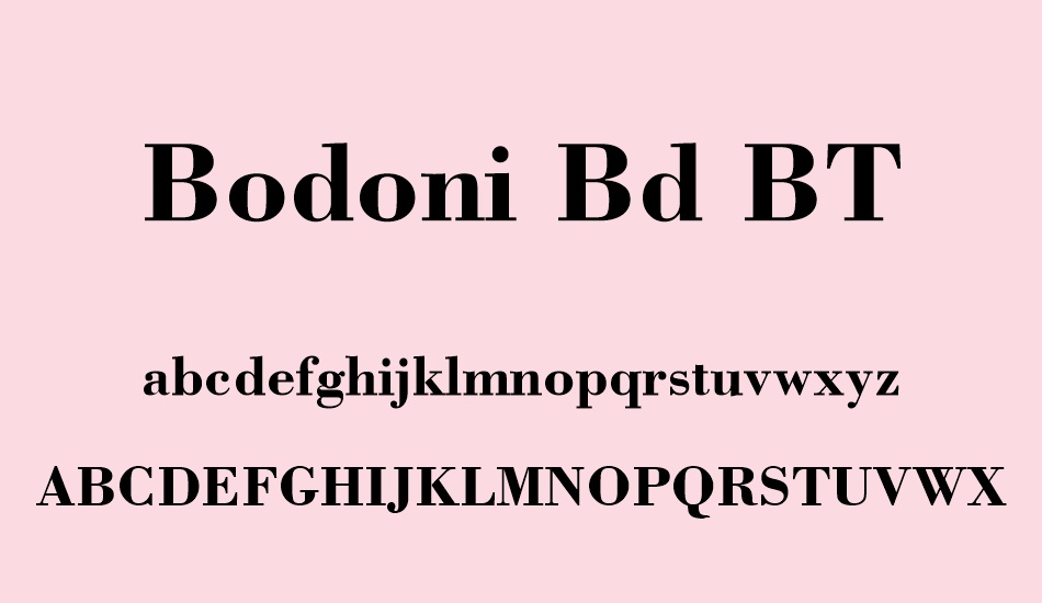 bodoni-bd-bt font