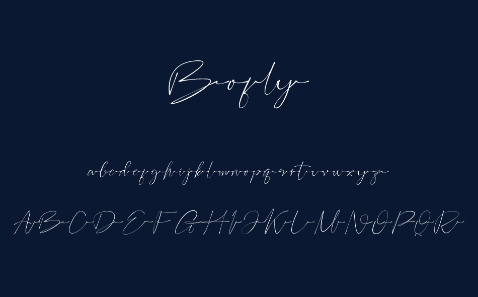 Bofly font