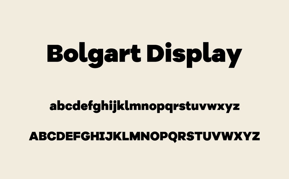 Bolgart Display font