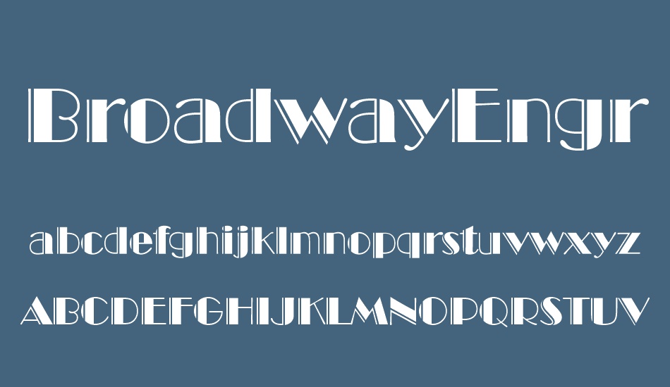 broadwayengraved-bt font