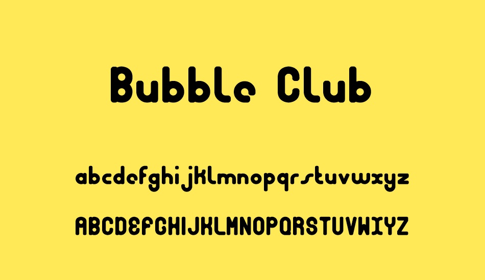 bubble-club font