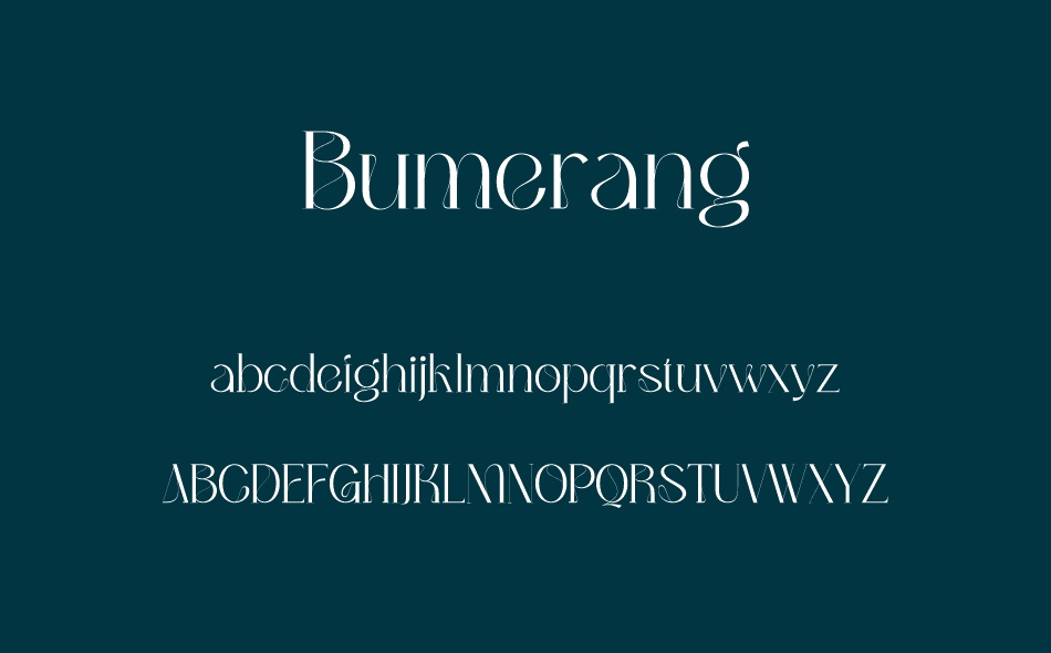 Bumerang font