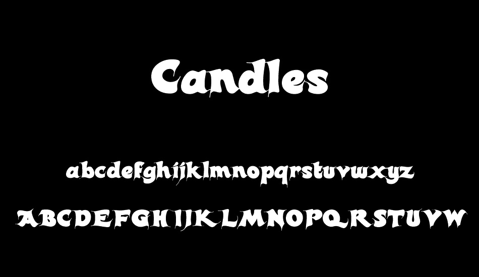 candles-regular font
