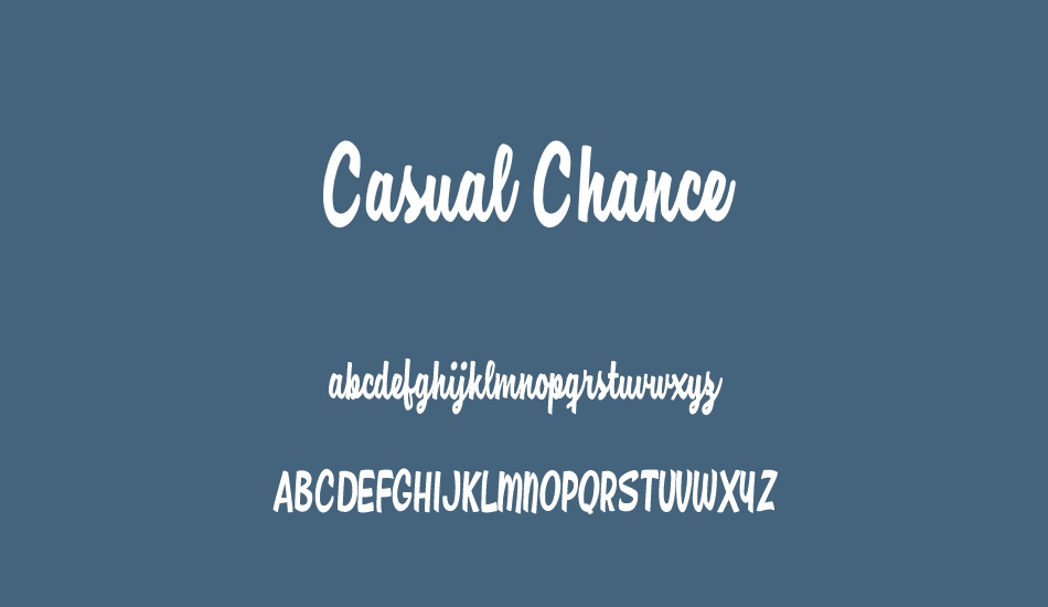 casual-chance-personal-use font