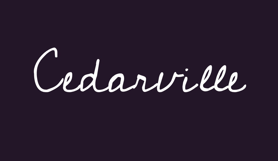 cedarville-cursive font big