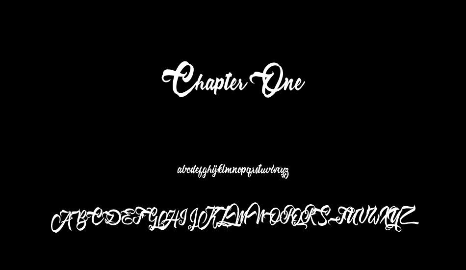 chapter-one-personal-use font