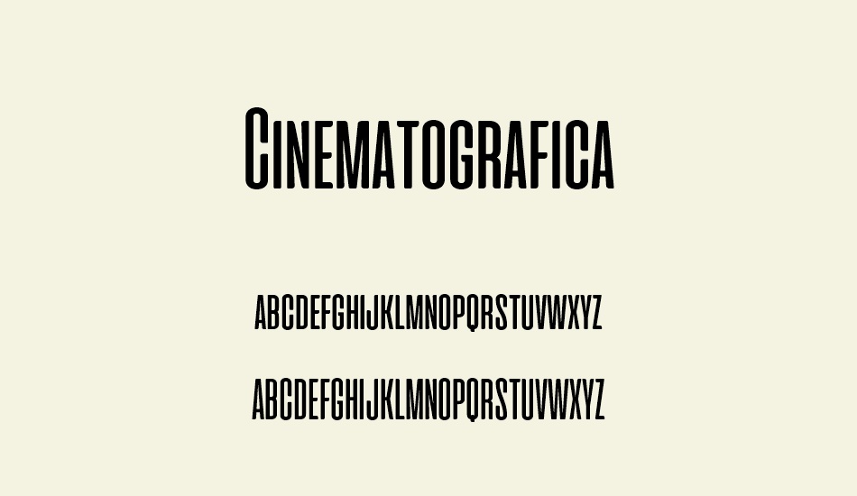 cinematografica font
