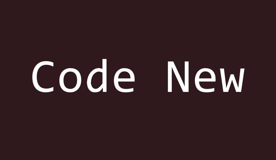 code-new-roman font big