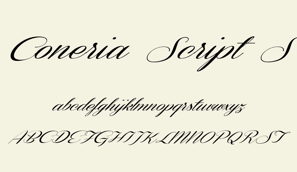 coneria-script-slanted-demo font