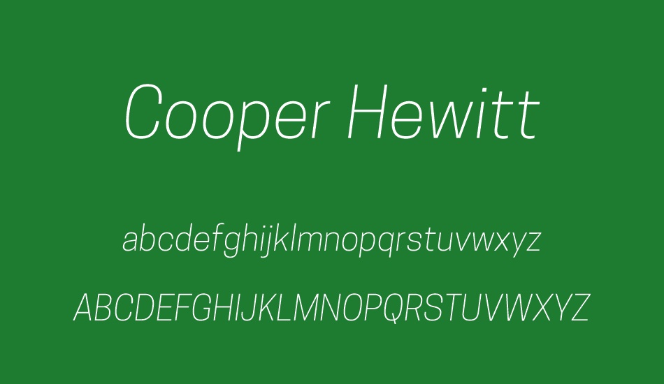 cooper-hewitt font