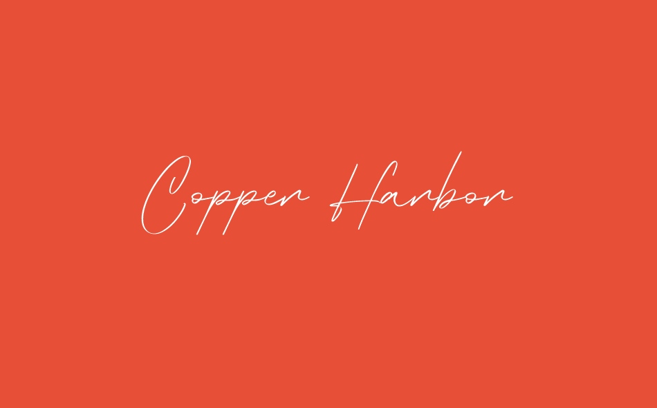 Copper Harbor font big