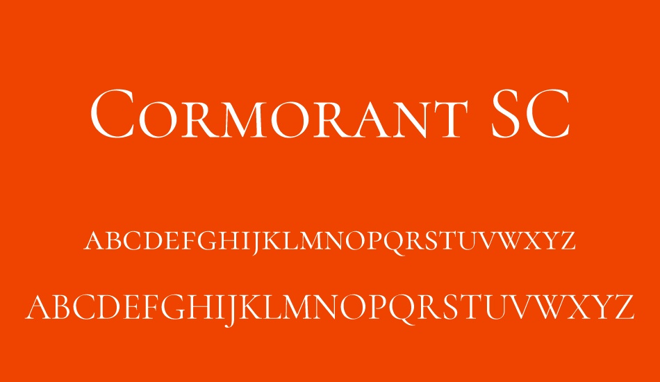 cormorant-sc font
