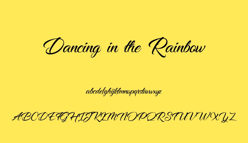 dancing-in-the-rainbow font