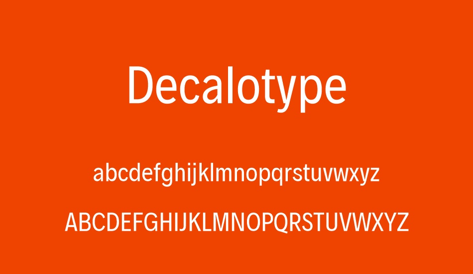 decalotype font
