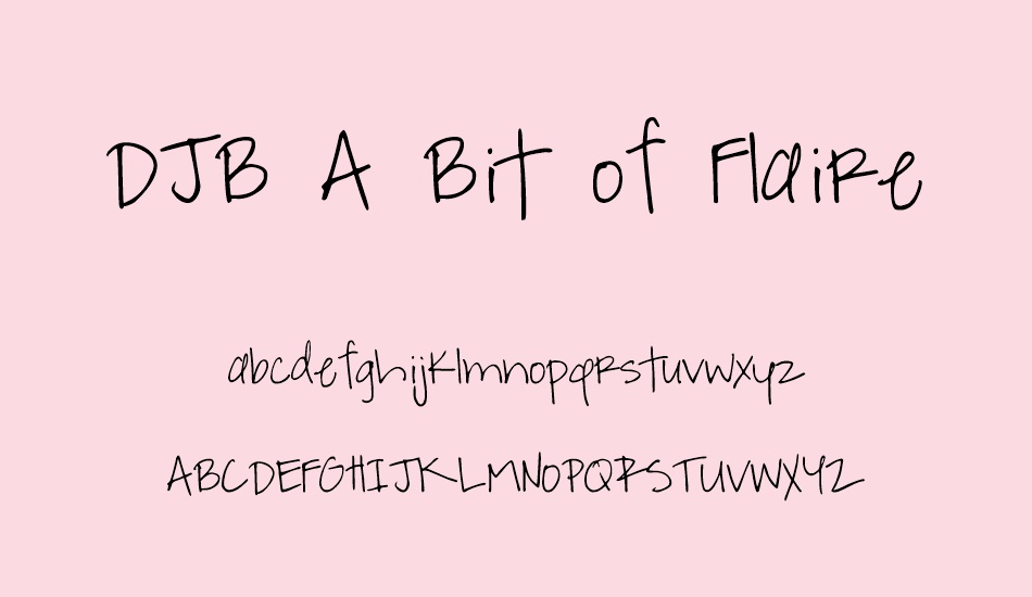 djb-a-bit-of-flaire font
