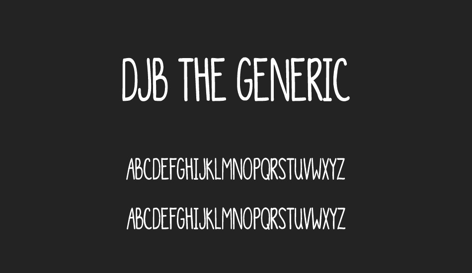djb-the-generic font