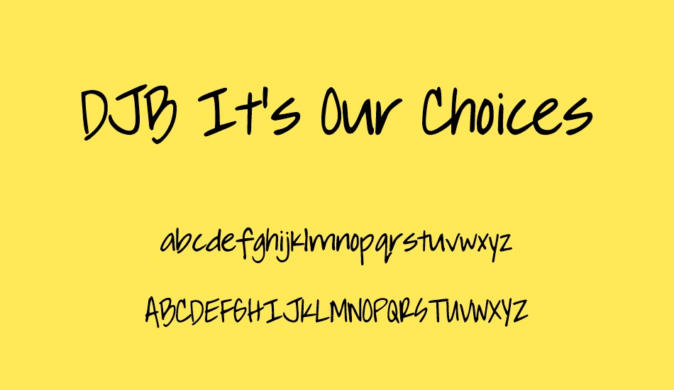 djb-ıts-our-choices font