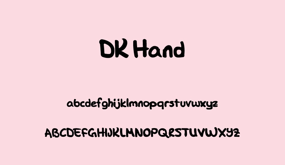dk-hand font