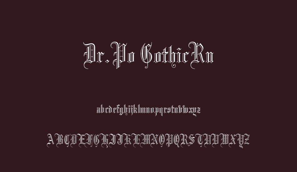 dr-po-gothicru font