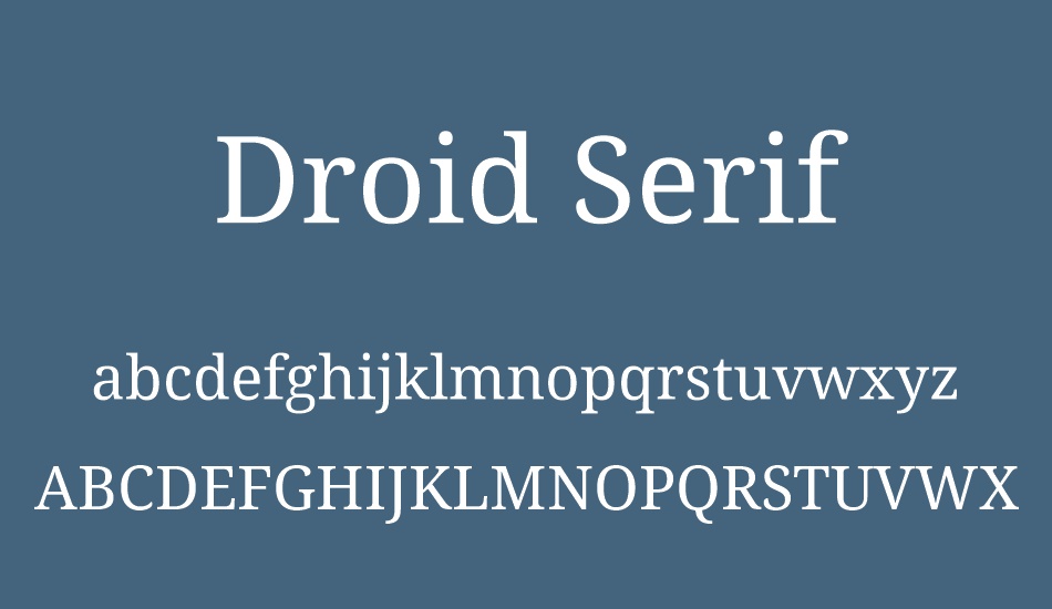 droid-serif font