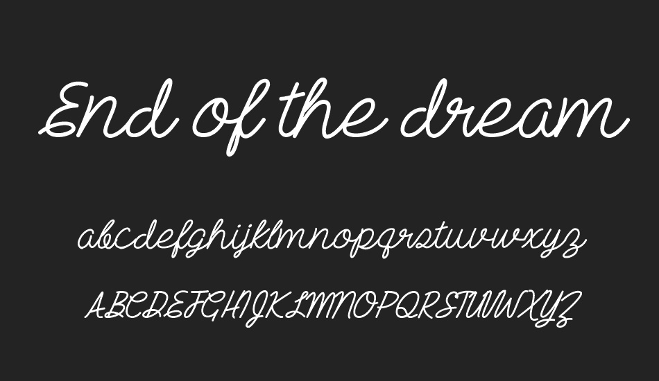 end-of-the-dream font
