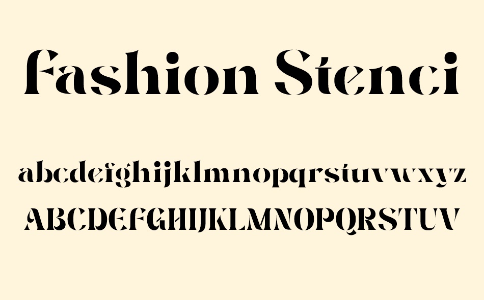 Fashion Stencil font