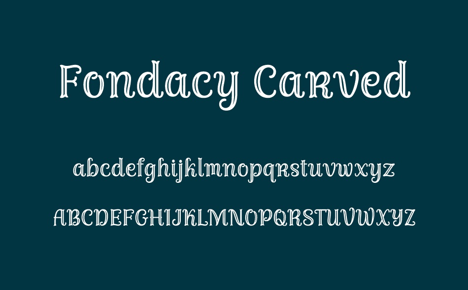 Fondacy Carved font